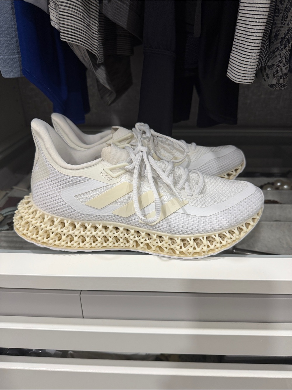 Adidas White 4DFWD 4 RUNNING SHOES